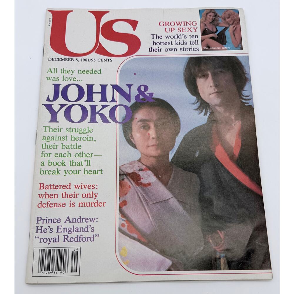 Us‎ Magazine Dec 8 1981 John Lennon Yoko Ono Prince Andrew